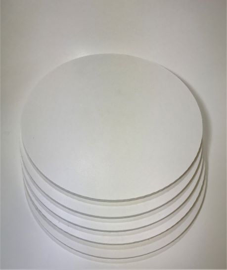 VIMA Unfinished Rigid PVC Cut-Out Round Shape 8” Diameter ¼” Thickness ...